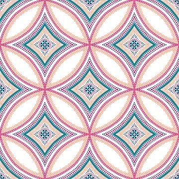 Intricate Mandala Pattern Blue Background Stock Illustration