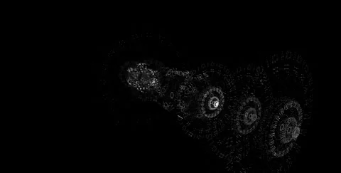 Intricate Mandala Pattern with Geometric Symmetry and Spiral Details on Dar.. Stock Footage 341778659