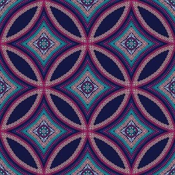 Intricate Mandala Pattern Tile Background Stock Illustration