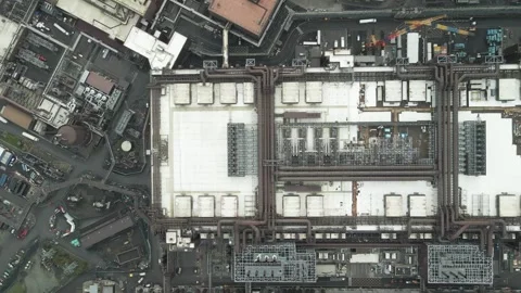 Intricate manufacturing layout of Intel microprocessors at Leixlip Ireland Видео 260282555