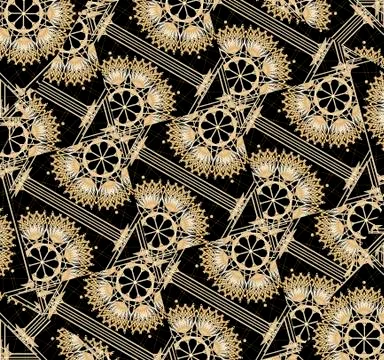 Intricate mechanic concept pattern Illustrazione stock
