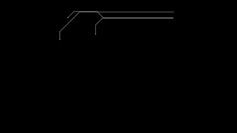 Intricate Monochrome Line Art: Complex Circuit Board Abstract Design Stock Footage 341374143