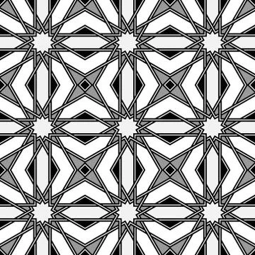 Intricate moorish eastern pattern, traditional arabic geometry Stock Illustration