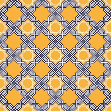 Intricate moorish eastern pattern, traditional arabic geometry Stock Illustration