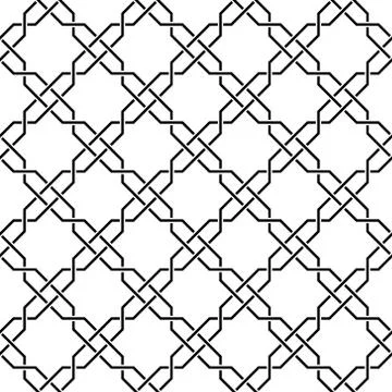 Intricate moorish eastern pattern, traditional arabic geometry Stock Illustration