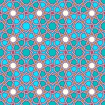 Intricate moorish eastern pattern, traditional arabic geometry Stock Illustration