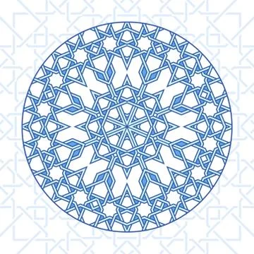 Intricate moorish eastern pattern, traditional arabic geometry Stock Illustration