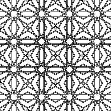 Intricate moorish eastern pattern, traditional arabic geometry Stock Illustration
