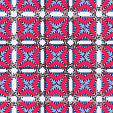 Intricate moorish eastern pattern, traditional arabic geometry Stock Illustration