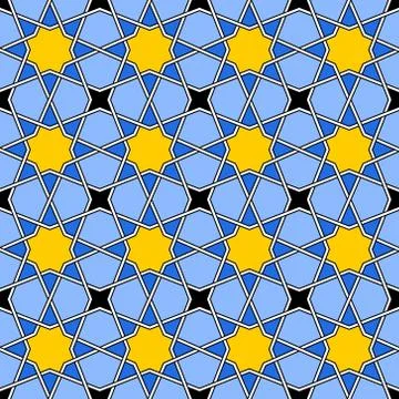 Intricate moorish eastern pattern, traditional arabic geometry Stock Illustration