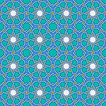Intricate moorish eastern pattern, traditional arabic geometry Stock Illustration