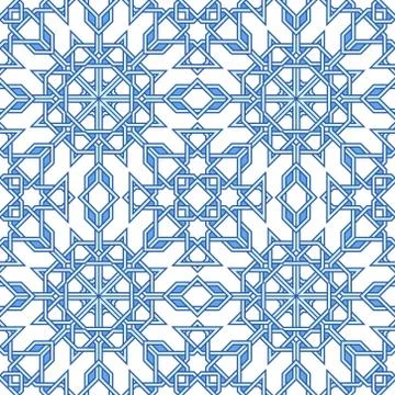 Intricate moorish eastern pattern, traditional arabic geometry Stock Illustration