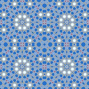 Intricate moorish eastern pattern, traditional arabic geometry Stock Illustration