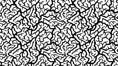 Intricate neural network pattern with hand drawn black organic lines on whi.. Stock Illustration