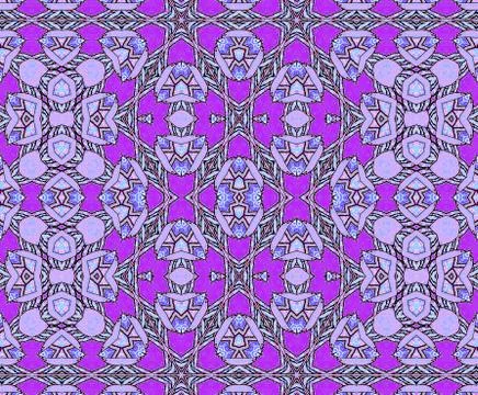 Intricate ornamental pattern violet and purple Stock Illustration
