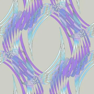 Intricate oval pattern gray blue purple centered Stock Illustration