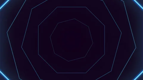 Intricate pattern of concentric circles in dark blue 스톡 동영상 274185442