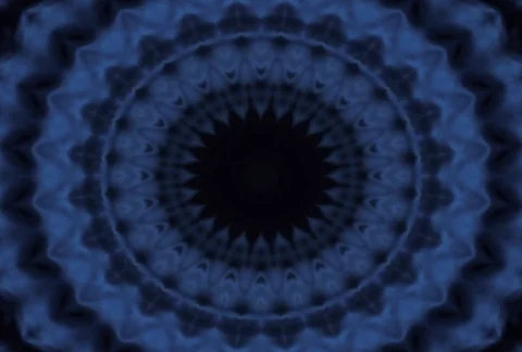 An intricate pattern in denim blue and black pulses in this computer generated Stock Footage 86881837
