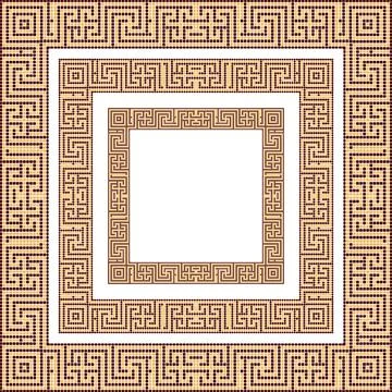 A intricate pattern inside a square frame Stock Illustration