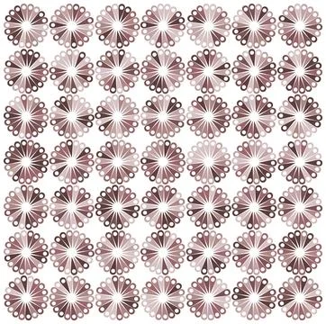 Intricate Pattern of Repeating Floral Designs in Soft Pink and Brown Tones Stock Illustration