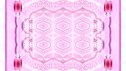 Intricate Pink &amp; White Pattern Stock Footage 289136302