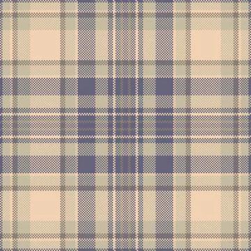 Intricate pixelated tartan pattern. A classic textile design with interwoven  Illustrazione stock