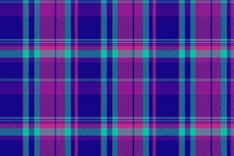 Intricate plaid pattern in deep blues, purples, and teal. A versatile textile Stock Illustration