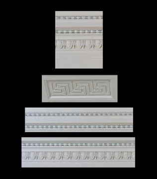 Intricate plaster cornice ceiling Stock Illustration