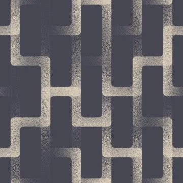 Intricate Rounded Line Vector Elegant Seamless Pattern Retro Abstract Background Stock Illustration