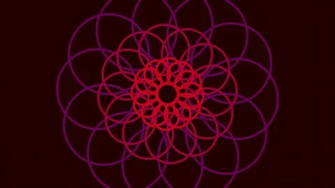 Intricate sacred geometry mandala pattern glowing abstract background design 库存影片 337164203