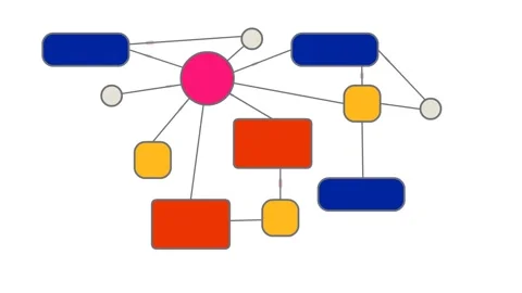 Intricate scheme in four color combinations. Stock Footage 156173462
