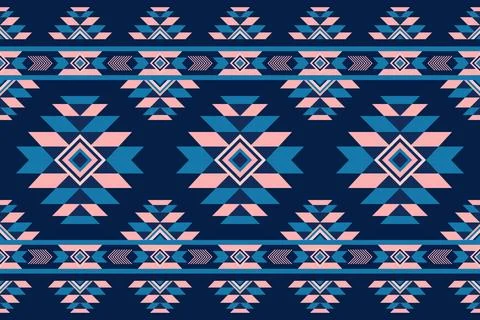 Intricate seamless geometric pattern inspired by Native American art Stock Illustration
