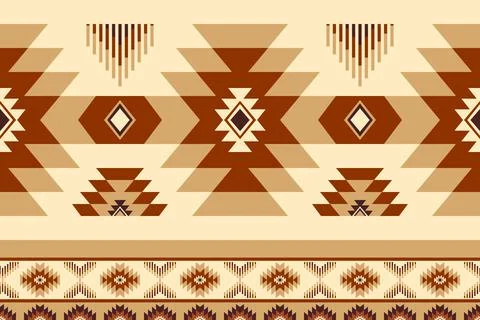 Intricate seamless geometric pattern mix of brown and beige Stock Illustration