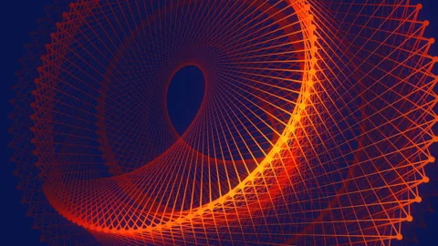 Intricate seamless loop animation of an elegant wire structure. 3d rendering 4K Stock Footage 229883871