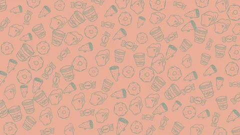 Intricate seamless pattern featuring hand-drawn desk accessories and statio.. Video stock 330829839