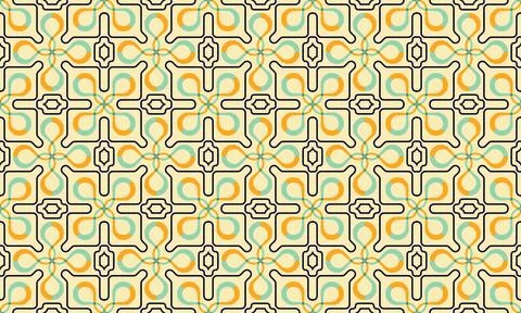 Intricate seamless tile pattern Stock Illustration