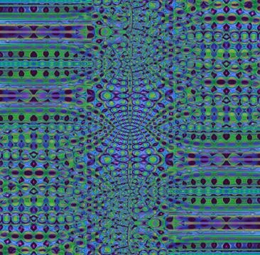 Intricate shifted pattern light green purple blue Stock Illustration