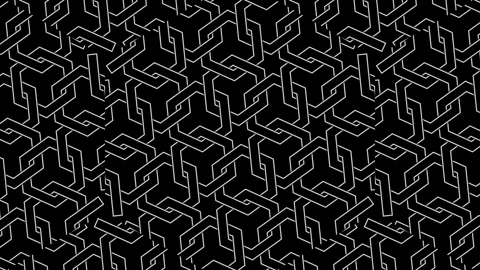 Intricate Smoothed Locking Grid Pattern with Elegant Flow Stock Footage 291072689