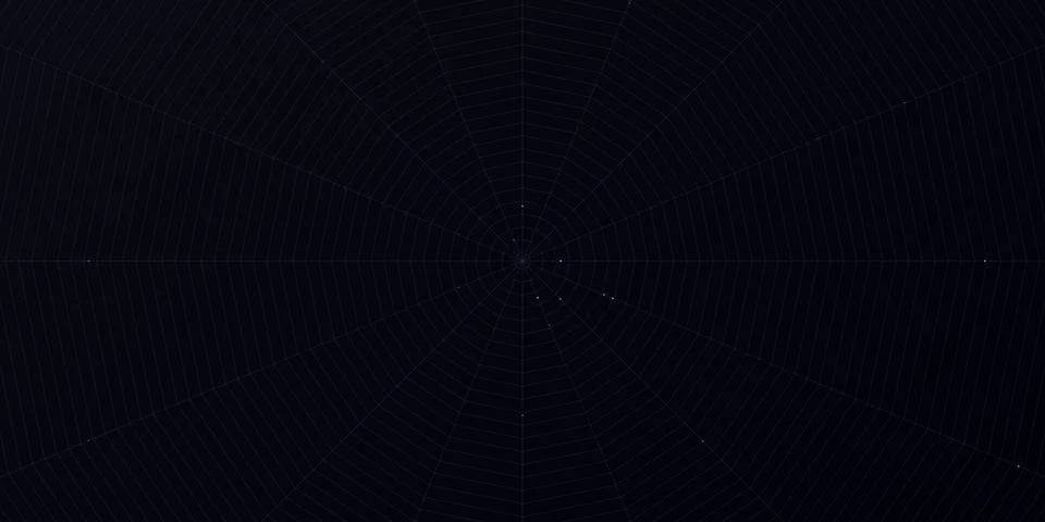 Intricate spider web pattern on dark background Stock Illustration