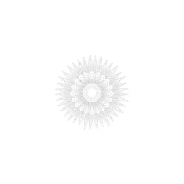 Intricate spiky geometric abstract pattern outline graphic Stock Illustration