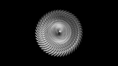 Intricate spiral pattern creates mesmerizing visual depth and texture in 3D.. Video stock 332846679