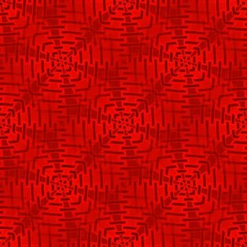 Intricate squares pattern deep red and brown Stock Illustration