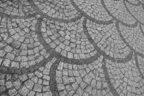Intricate Stone Pavement Pattern - Artistic Texture for Design and Architectu Stockfoto's