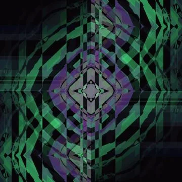 Intricate stripes pattern black blue green purple shifted Stock-Illustration