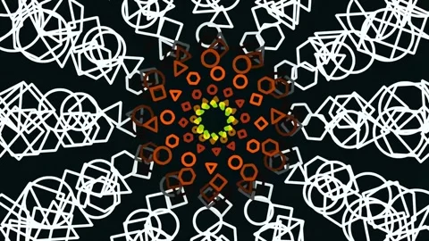 Intricate symmetrical abstract geometric pattern background overlay design 库存影片 342206125