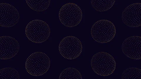 Intricate symmetrical circle pattern on dark background creates visually Stock Footage 263559570