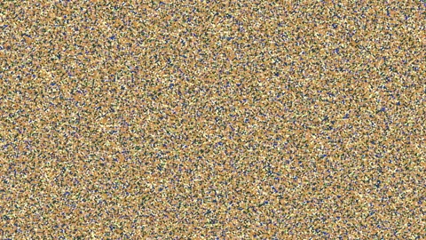 Intricate Textured Background Featuring Beige and Golden Speckles with Hint.. Stock Footage 307829764