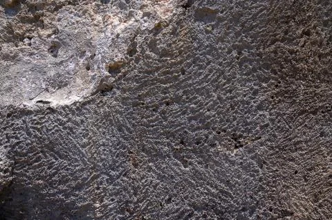 Intricate textures on ancient stone surface reveal a history of geological .. Stock Photos