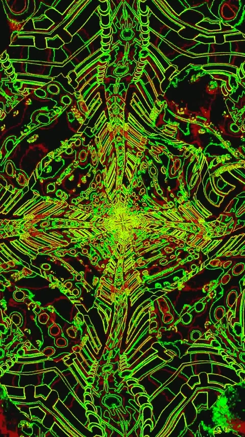 Intricate tunnel vj loop screensaver with seamless motion and vivid colors Stock Footage 321571117
