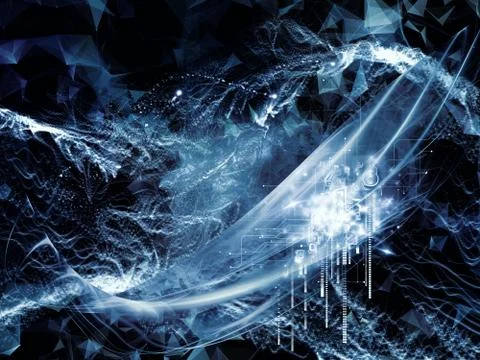 Intricate Virtual World 스톡 일러스트